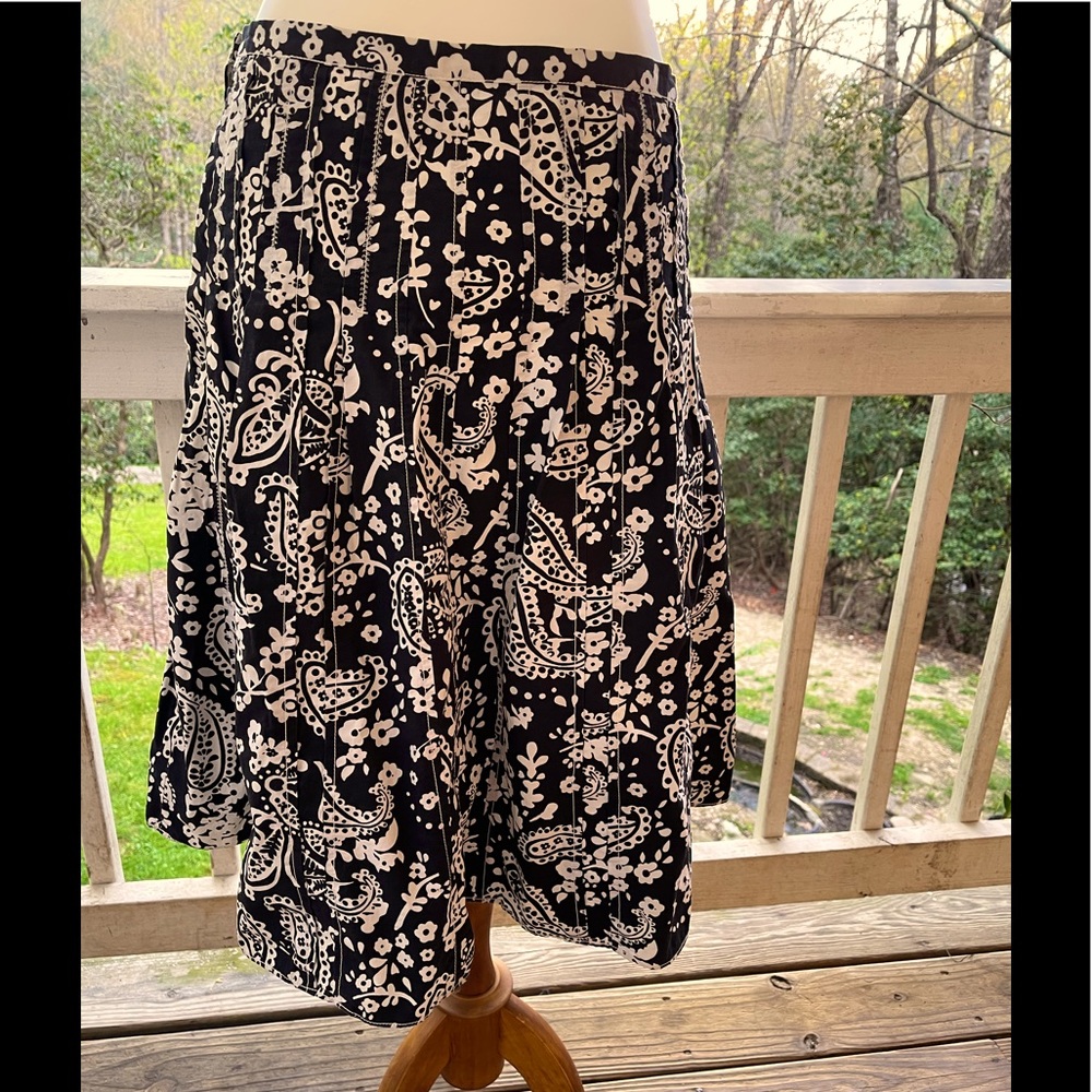 Liz Claiborne Paisley & Floral Skirt 8P FREE SHIP